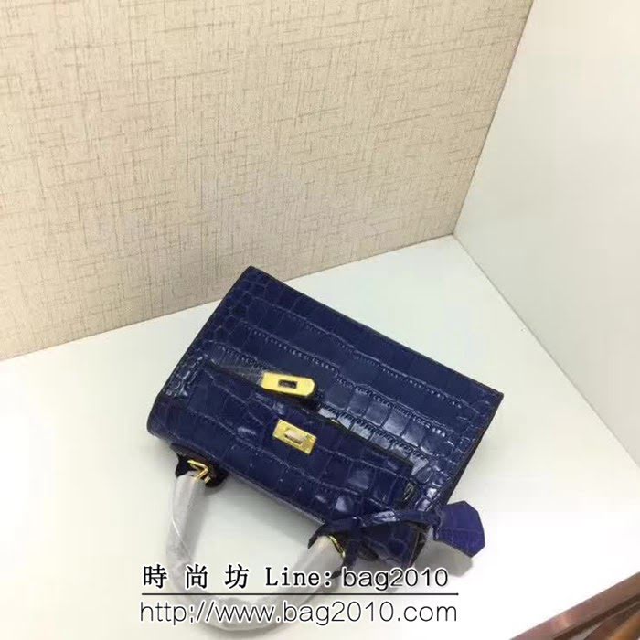 愛馬仕Hermes鱷魚紋 凱莉包 可手提肩背 0AM1535